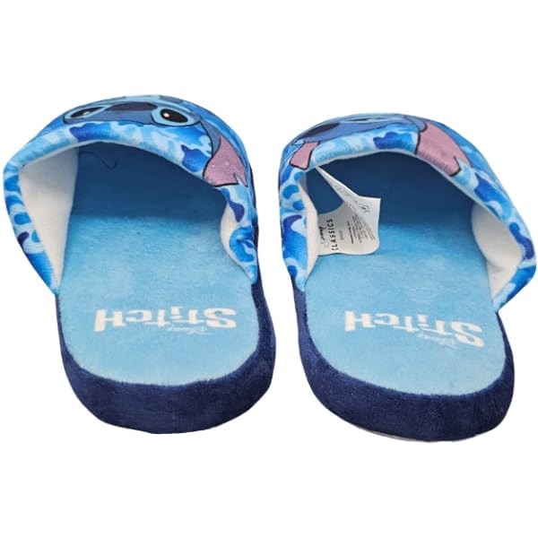 Pantofole Ciabatte per Bambini e Ragazzi Morbide e Calde per STITCH (Azzurro, Sistema Taglie Calzatu 4