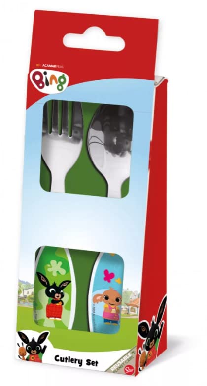 BING | Set Posate  Bambini in Acciaio Inossidabile - Forchetta e Cucchiaio (Bing)