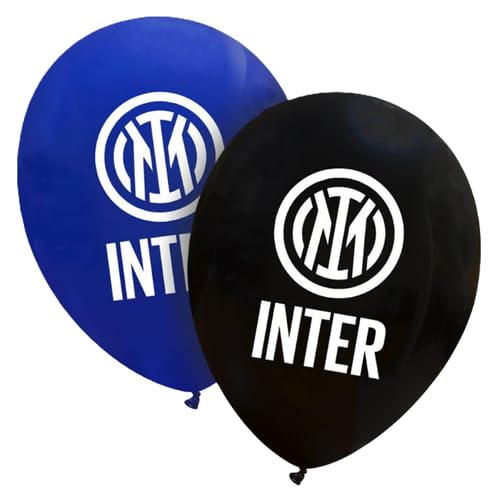 INTER - 12 Pezzi Palloncini Lattice 30 cm Rosso Nero Decorazione Festa Compleanno per Tifoso Prodott