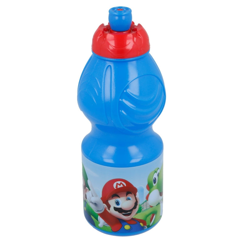 Borraccia Sport in Plastica per Bambini 400ML con Beccuccio Retraibile - Super Mario