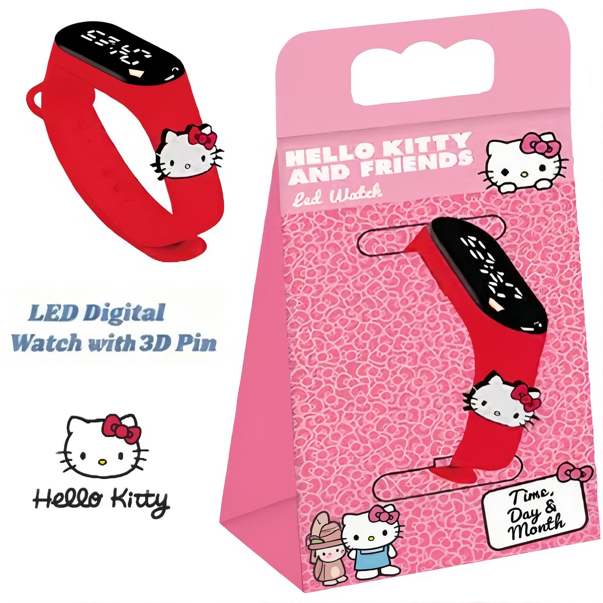 Orologio digitale per Bambini Led con pin 3D HELLO