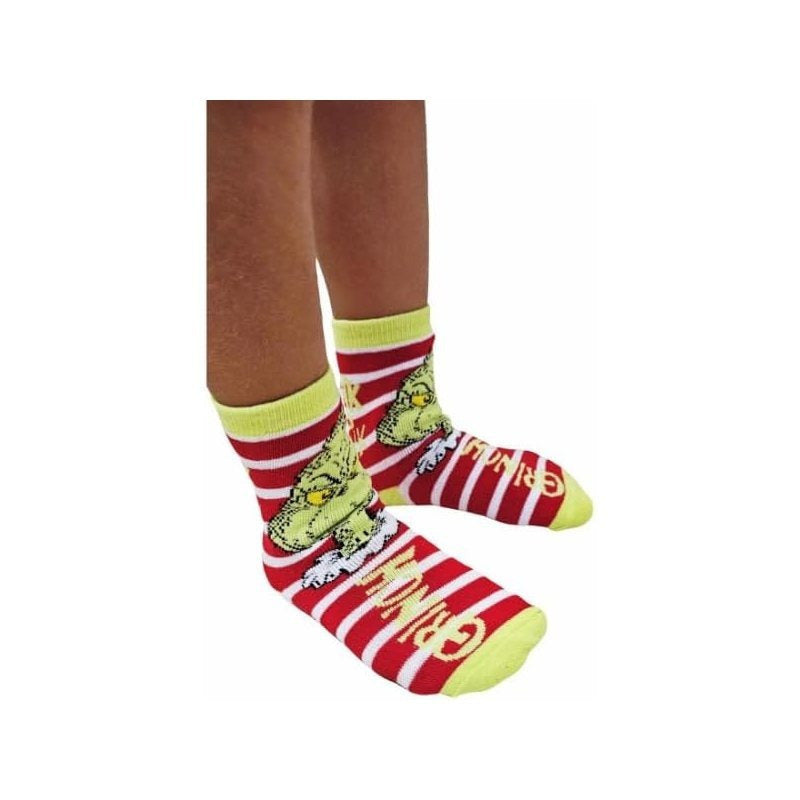 2 Paia Calzini Antiscivolo Ufficiali The Grinch - Calze Bambini Anti Scivolo Bimbi