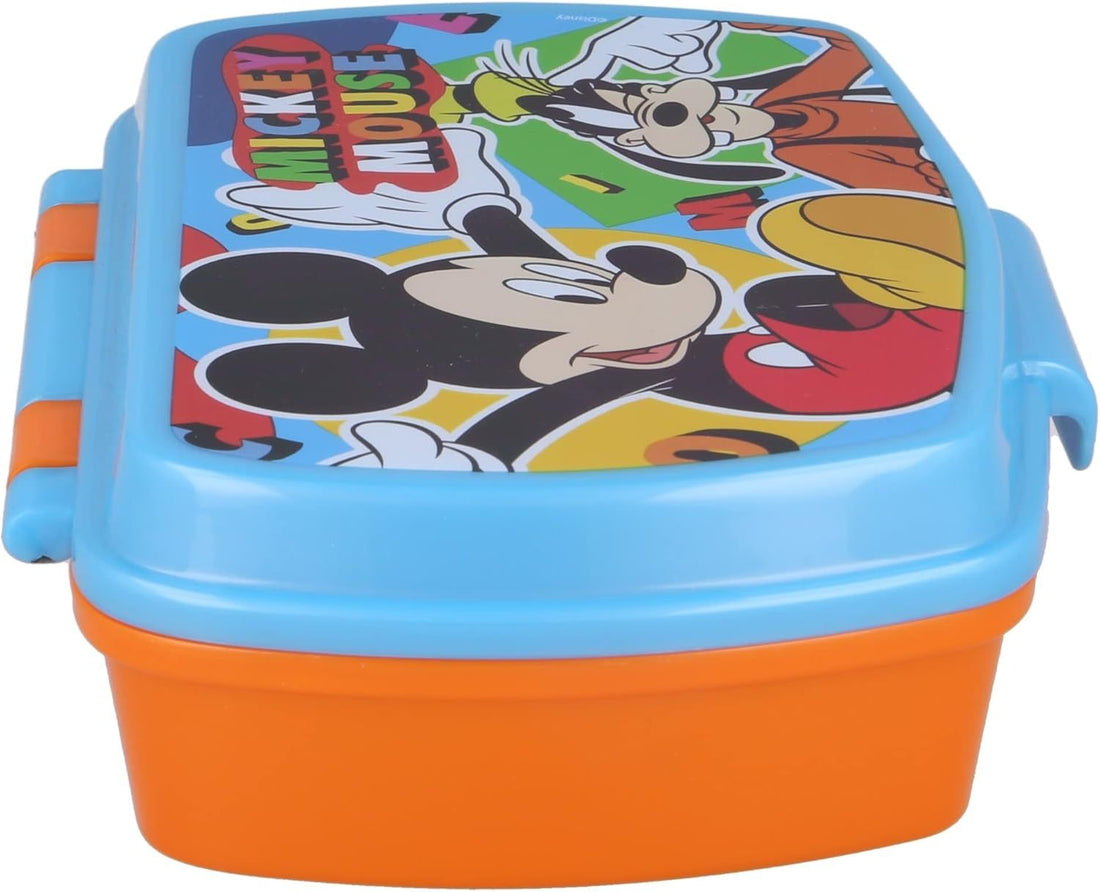 MICKEY MOUSE - Contenitore Portapranzo Porta merenda Scatola Sandwich Box per Bambini - BPA Free - TOPOLINO