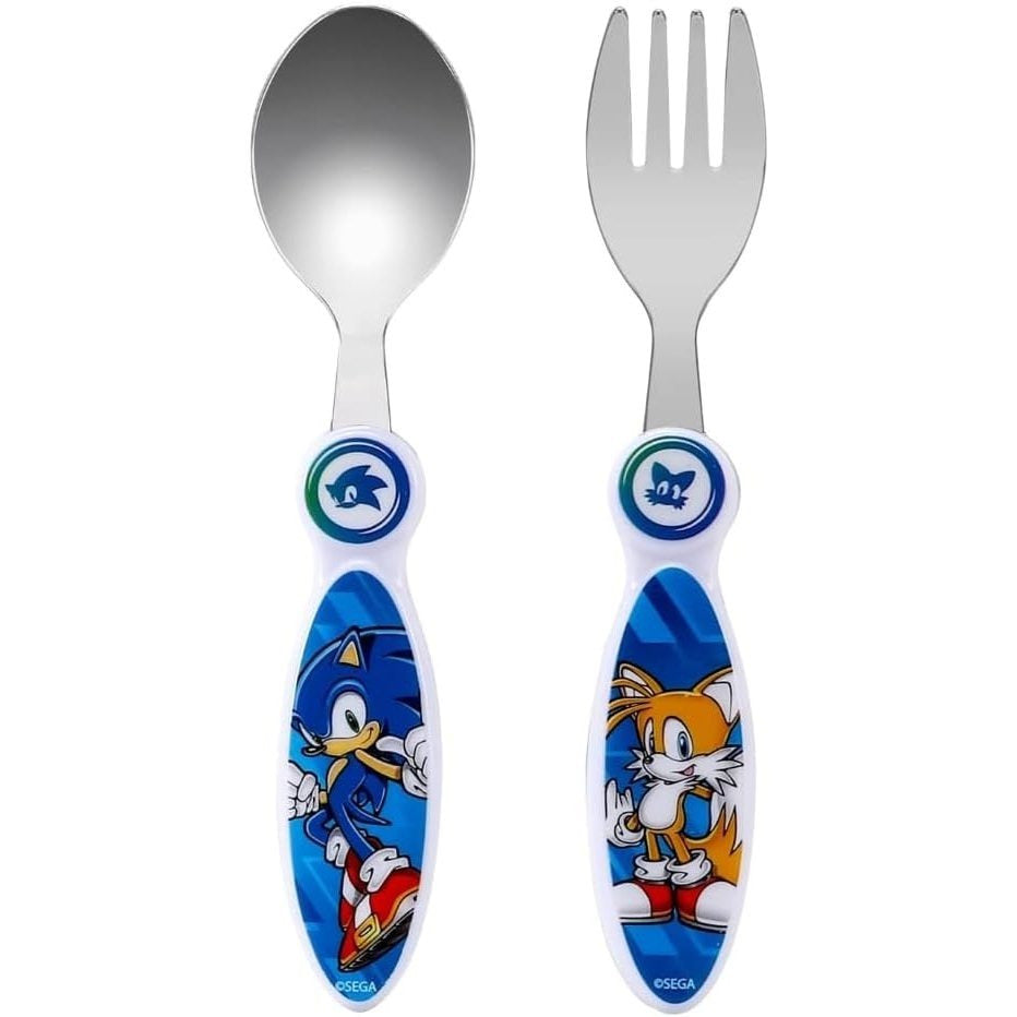 SONIC - Set Posate per Bambini in Acciaio Inossidabile - Forchetta e Cucchiaio