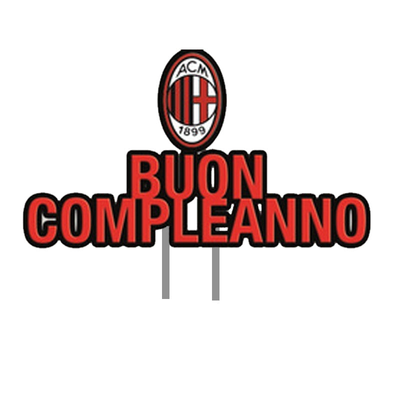 Decorazione Torta Top Buon Compleanno 18x19 cm - MILAN