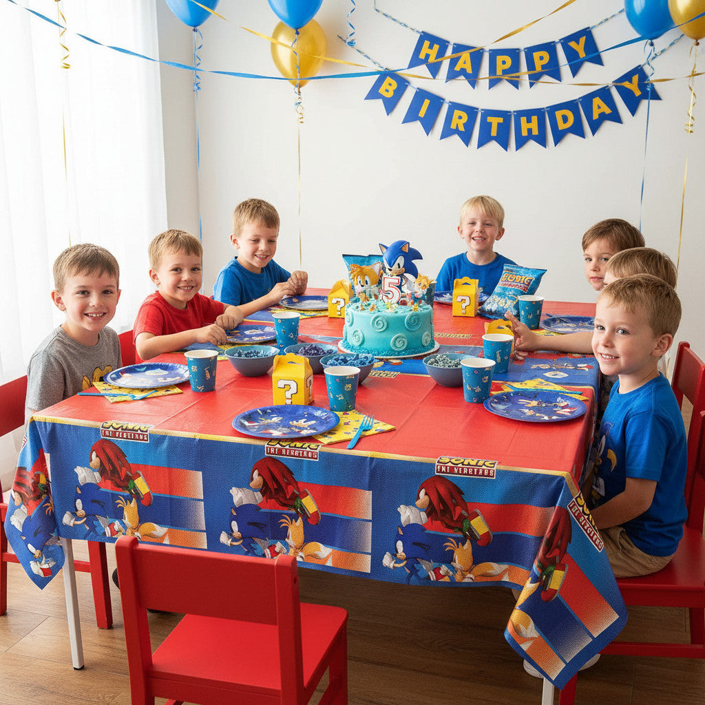 Tovaglia decorazione per compleanno dei bambini e feste a tema, Rettangolare, 120 cm x 180 cm, lavabile