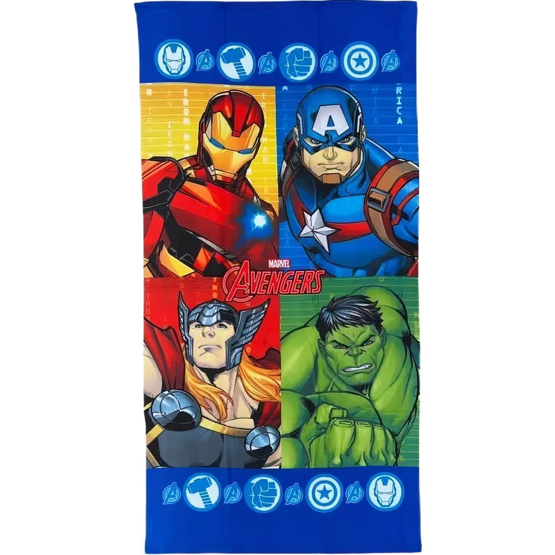 Telo Mare Asciugamano da spiaggia e piscina in microfibra CM. 140X70 asciugatura rapida, ultra morbido AVENGERS
