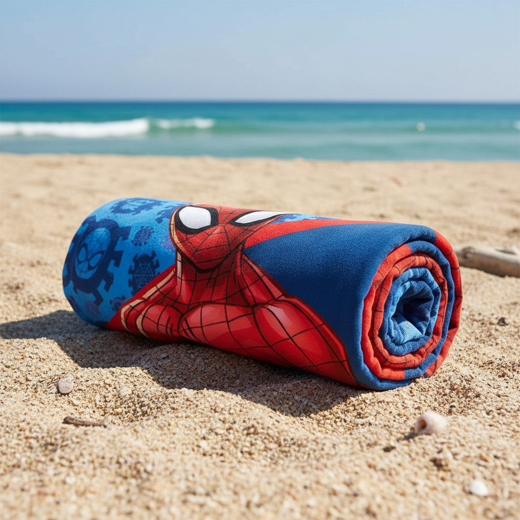 SPIDER - Telo Mare Asciugamano da spiaggia e piscina in microfibra CM. 140X70 asciugatura rapida, ultra morbido