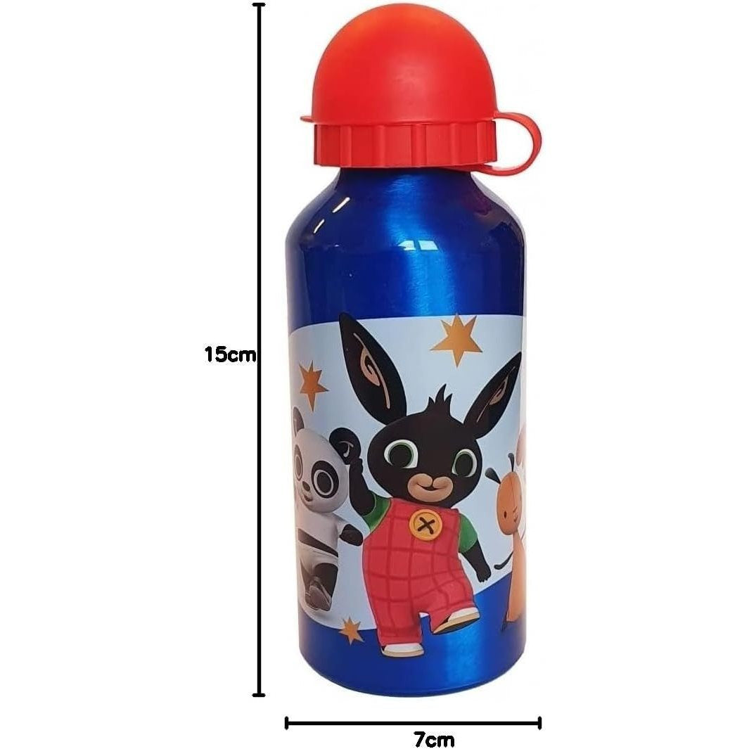 Borraccia Scuola Bottiglia Sport in Alluminio Bambini 400ml con Beccuccio Retraibile (Bing 500ml)