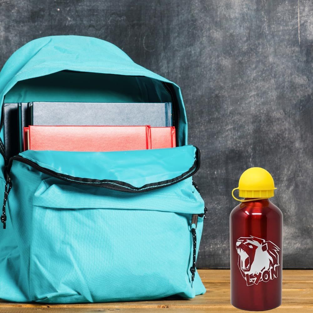 Borraccia Scuola Bottiglia Sport in Alluminio Bambini 400ml con Beccuccio Retraibile Lyon Gamer