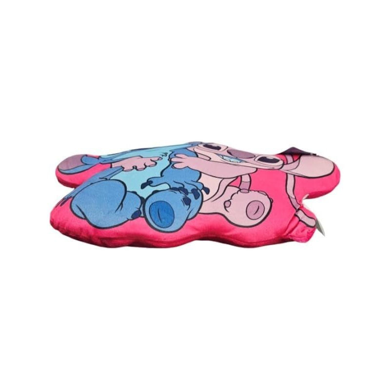 STITCH - Cuscino 3D ufficiale a forma di personaggio Sagomato, 31 cm x 33 cm, peluche lavabile, decorazione e relax
