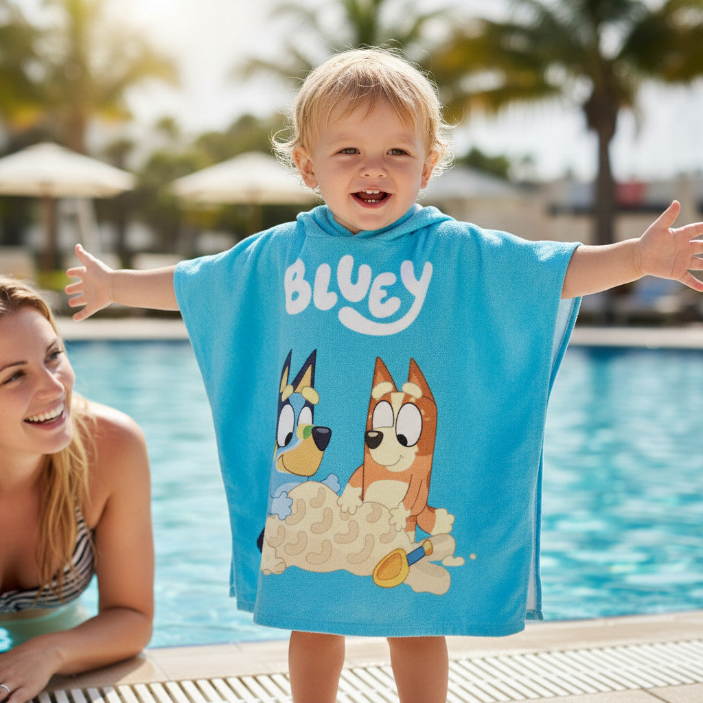 Poncho con cappuccio Asciugamano da spiaggia Mare e piscina Accappatoio in microfibra 55X90 cm asciugatura rapida, ultra