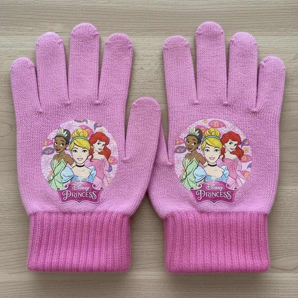 Guanti Invernali Bambini Principesse Taglia Unica 2-5 Anni 5