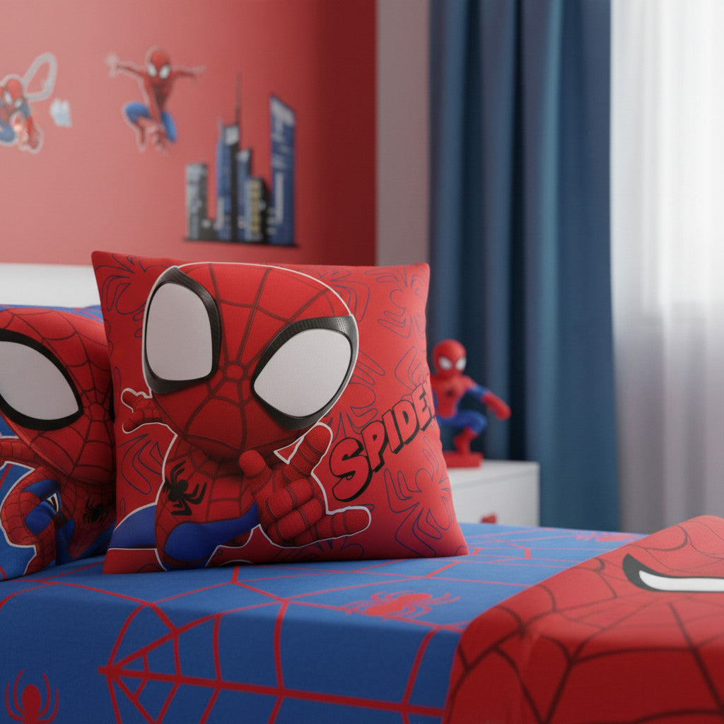 Cuscino ufficiale Arredo 40x40 cm morbido con imbottitura 100% poliestere SPIDEY