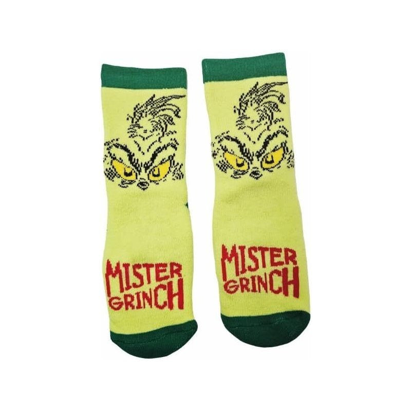 2 Paia Calzini Antiscivolo Ufficiali The Grinch - Calze Bambini Anti Scivolo Bimbi