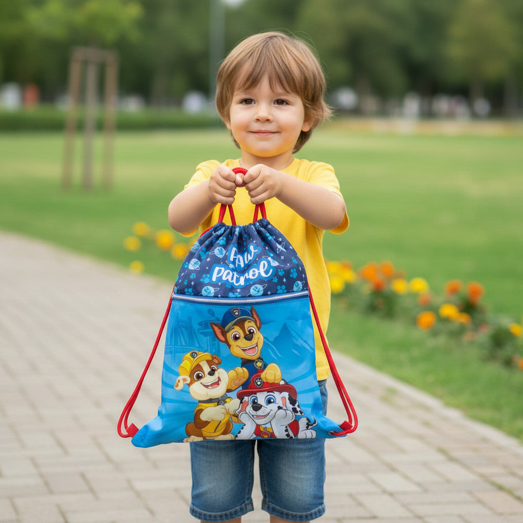 Sacca Sportiva per Bambino, Borsa Zaino per Asilo, Palestra, Piscina, Viaggio, Portascarpe