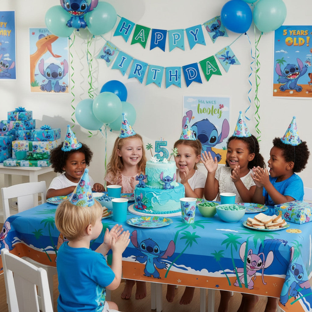 Tovaglia decorazione per compleanno dei bambini e feste a tema, Rettangolare, 120 cm x 180 cm, lavabile