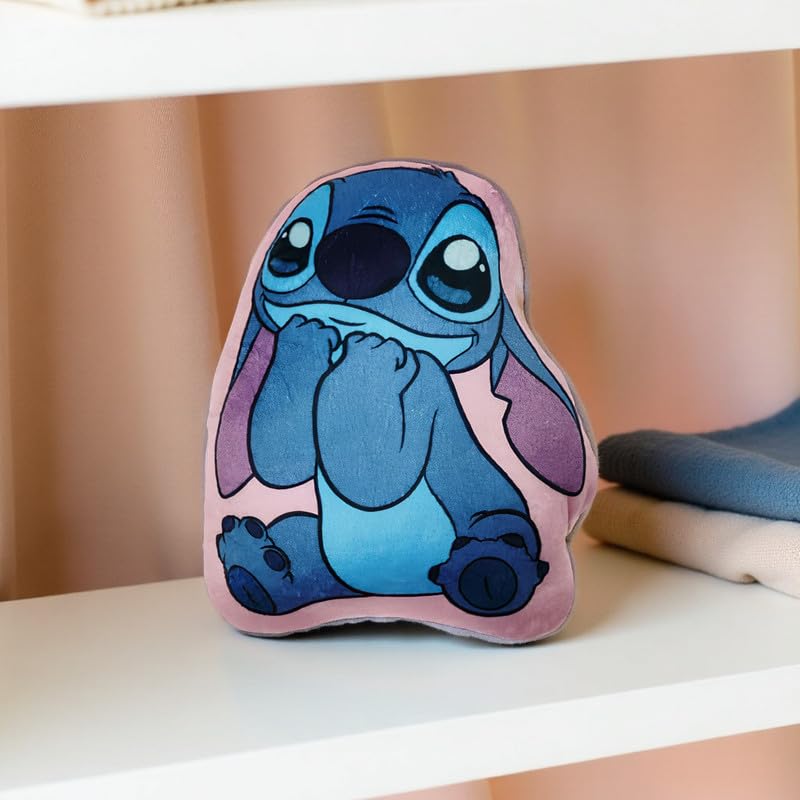 Disney Stitch Mini Peluche 3D Morbido Blu e Rosa 20 cm 4