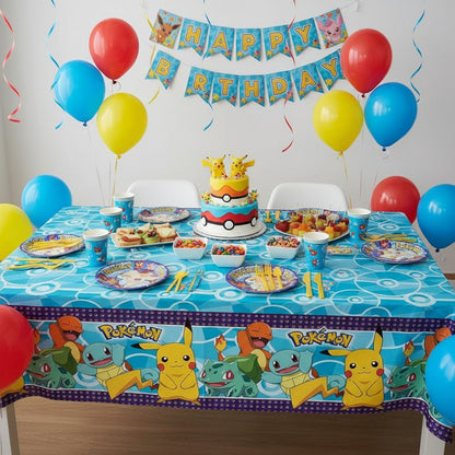 Tovaglia decorazione per compleanno dei bambini e feste a tema, Rettangolare, 120 cm x 180 cm, lavabile