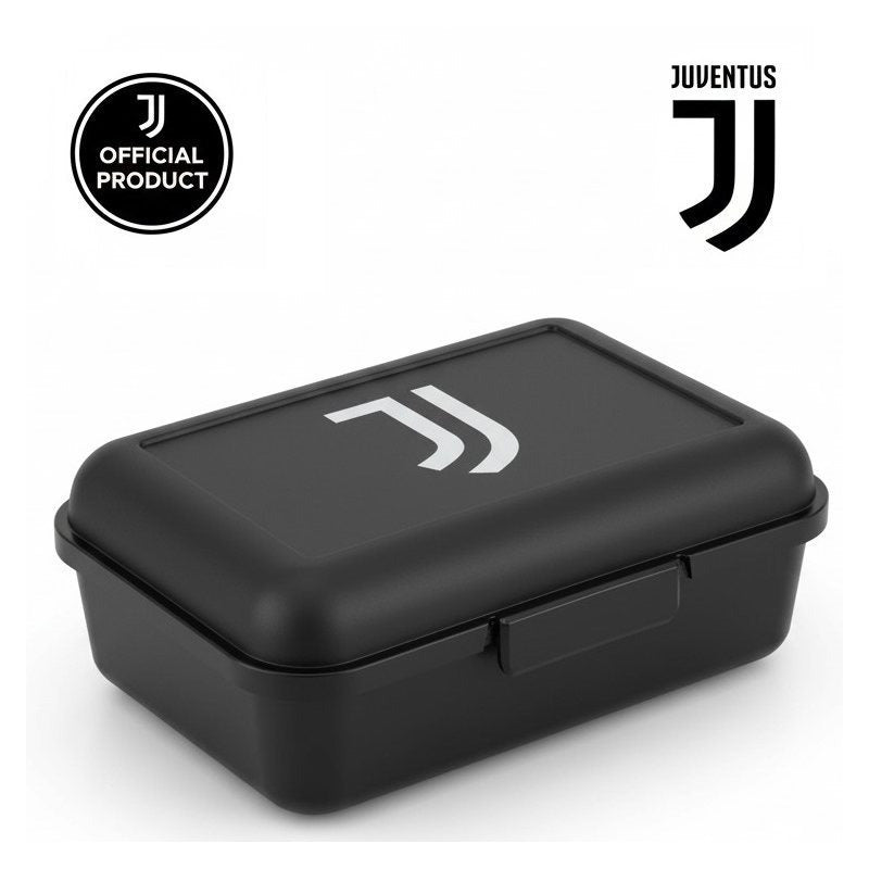Contenitore Portapranzo Porta merenda Scatola Sandwich Box  Bambini Tifoso (Juventus Black)