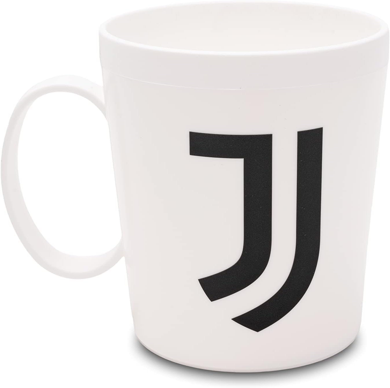 Tazza Ufficiale Bicchiere in plastica 360ml  Microonde con manico Tifoso colazione BPA-free Made in Italy ( JUVENTUS)