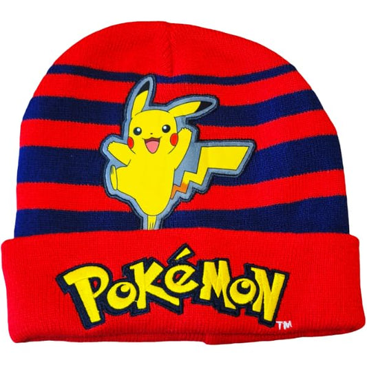 Cappello Invernale Morbido e Caldo  Bambini e Ragazzi  POKEMON (ROSSO)