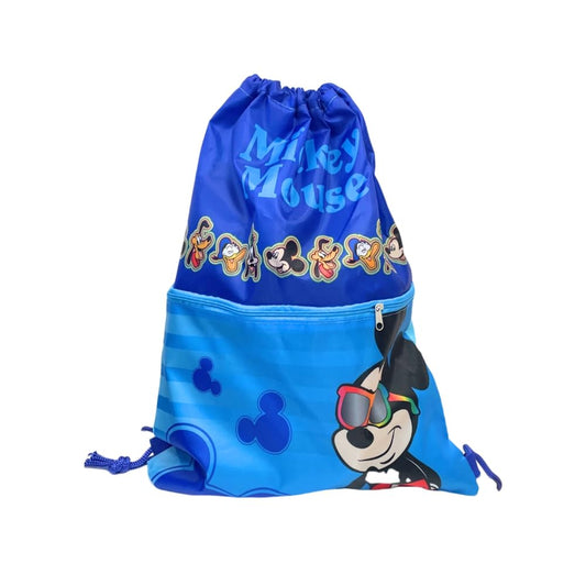 Sacca Sportiva con manici e tasca  Bambino, Borsa Coulisse Zaino  Asilo, Palestra, Piscina, Viaggio, Portascarpe  MICKEY MOUSE Topolino