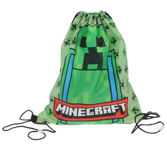 Sacca Sportiva  Bambino, Borsa Zaino  Asilo, Palestra, Piscina, Viaggio, Portascarpe  Minecraft