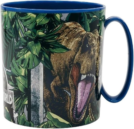 Tazza Bicchiere in plastica 350ml  Microonde con manico Bambini colazione BPA-free  JURASSIC WORLD