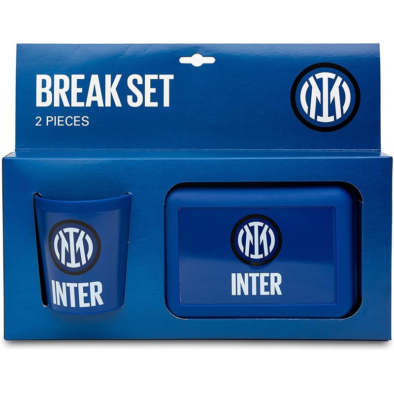 Set Regalo Portamerenda + Tazza in confezione regalo Tifoso per Ragazzi Prodotto Ufficiale (Inter)