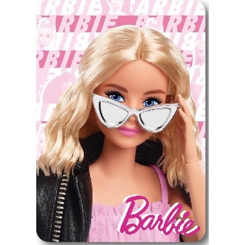 Coperta Plaid Morbida e Calda 100x140cm  Bambini Pile con stampa  BARBIE
