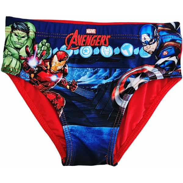Costume da Bagno Mutandina Slip  Bambini e Ragazzi Boxer Parigamba  Mare e Piscina  Avengers Hulk (IT, età, 3 Anni, 4 Anni, Regular, Bambino, Rosso)
