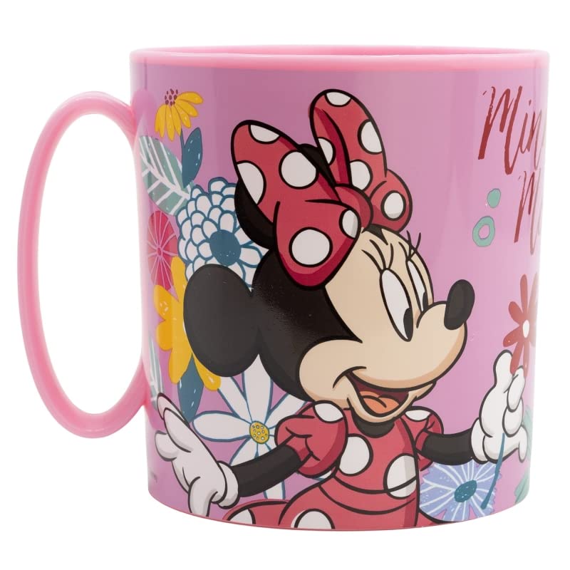Tazza Bicchiere in plastica 350ml  Microonde con manico Bambini colazione BPA-free MINNIE MOUSE