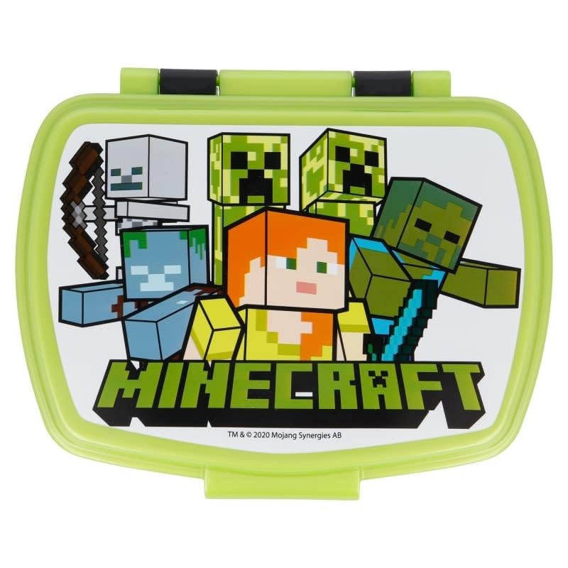 MINECRAFT - Contenitore Portapranzo Porta merenda Scatola Sandwich Box per Bambini