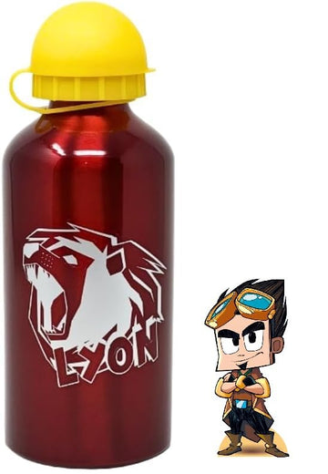 Borraccia Scuola Bottiglia Sport in Alluminio Bambini 400ml con Beccuccio Retraibile Lyon Gamer