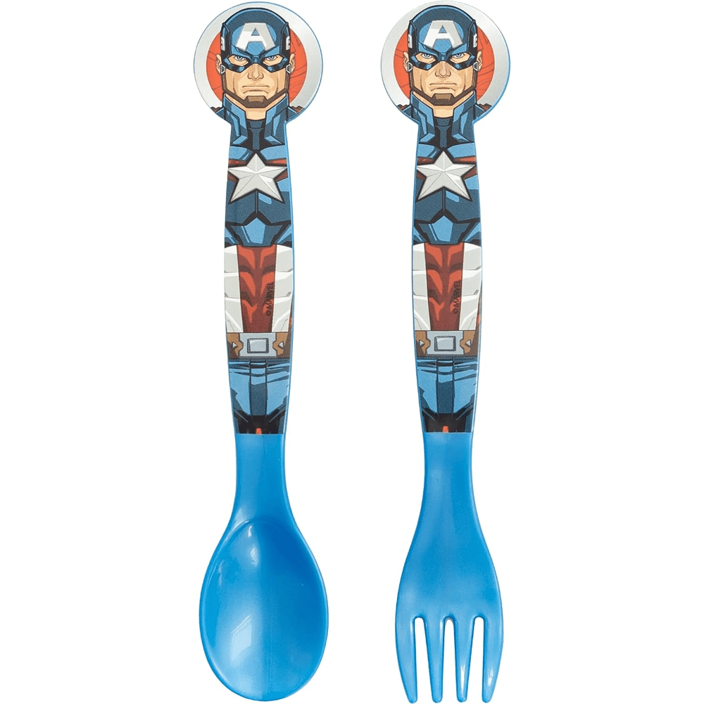 HULK - Set di stoviglie riutilizzabile per bambini bicolore – Set composto da 5 pezzi: Piatto, ciotola, bicchieri e posate per bambini e bebé