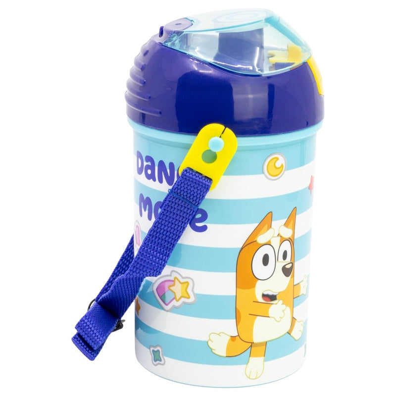 Borraccia Pop UP 450 ml BLUEY con Tracolla e Tappo per Bambini Scuola