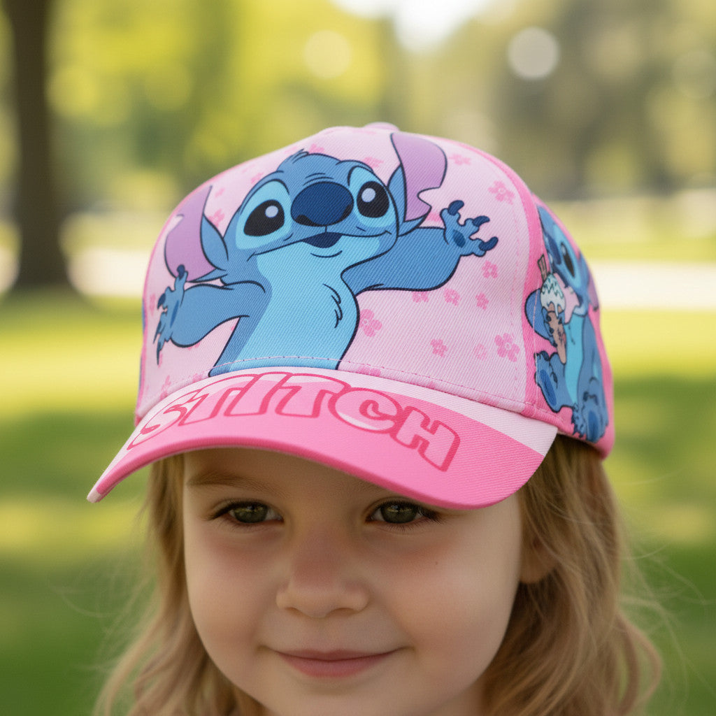 Cappello con Visiera da Ragazzo/Bambino Berretto da Baseball Regolabile Disney Stitch