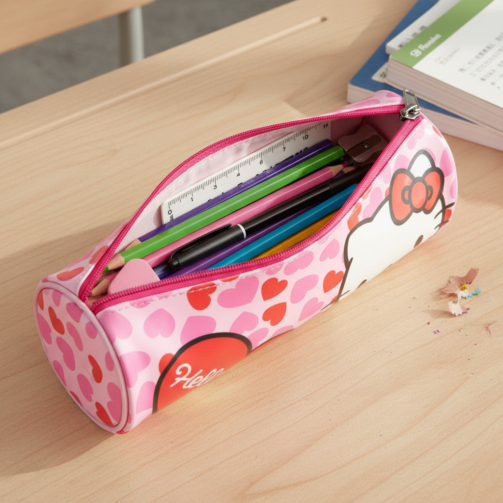 Portapenne Astuccio Borsellino Scuola e Asilo  Bambini 21x7x6cm  HELLO KITTY