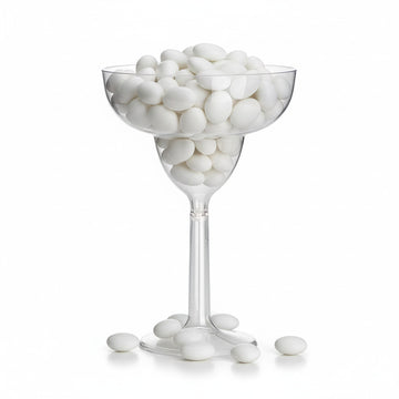 Maxi Calice PVC Margarita 24 cm - per Table Cake Feste Party trasparente con gambo corto in plastica