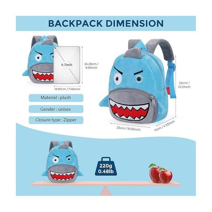 Zainetto Asilo Bambini, Zainetto Bimbo 1-3 Anni Nido Preschool Peluche 3D Animaletti Borsa Zaino Bambino Bambina Morbido Mini