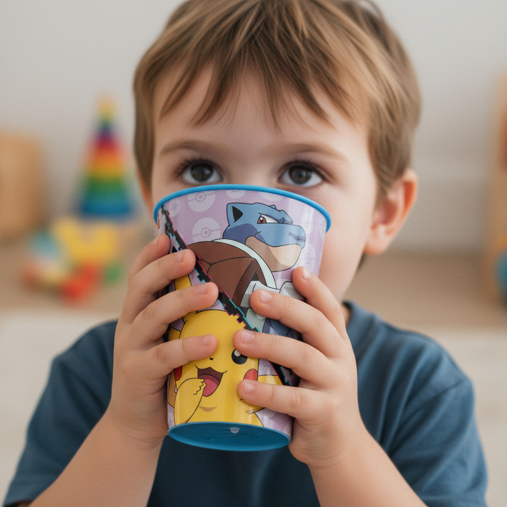 Set 2 Bicchieri per Bambini 260 ml in plastica Regalo per Ragazzi