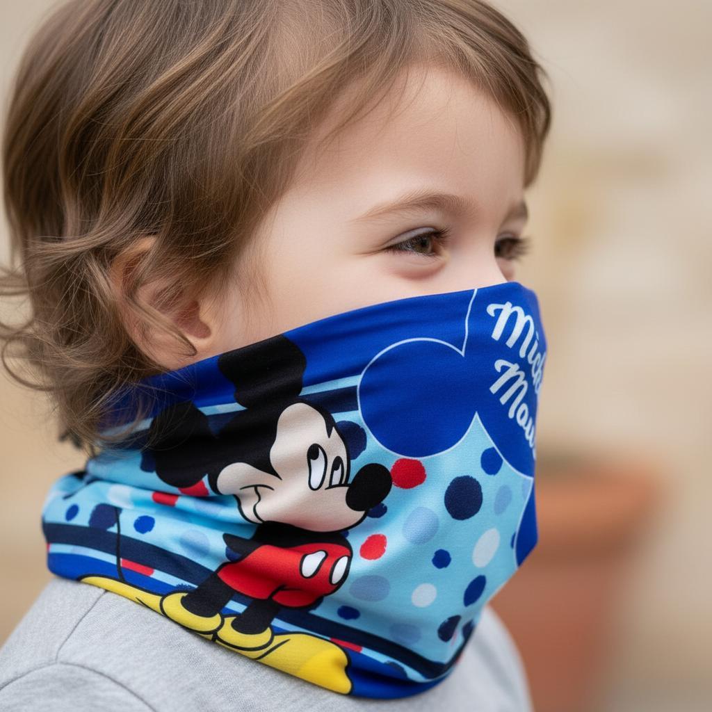 Scaldacollo Sciarpa Tubolare Bambini Caldo Bimbo Scollo Termico Invernale Ragazzi Morbido ( MICKEY MOUSE Topolino)
