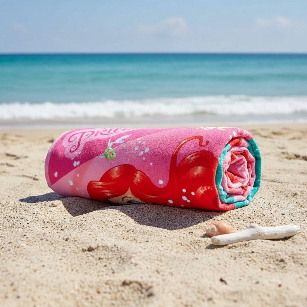 Telo Mare Asciugamano da spiaggia e piscina in microfibra CM. 140X70 asciugatura rapida, ultra morbido ARIEL SIRENETTA