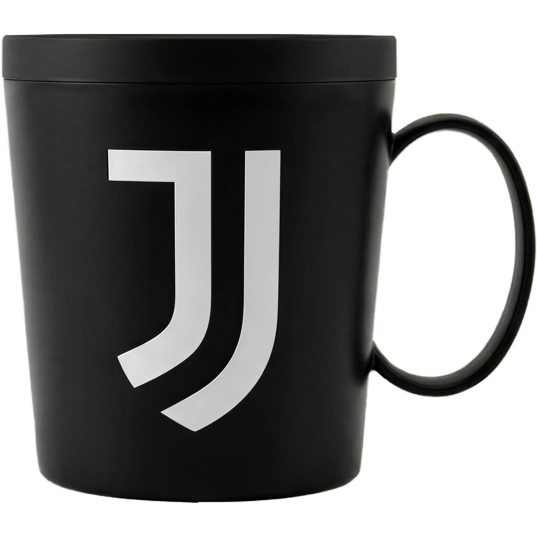 Tazza Ufficiale Bicchiere in plastica 360ml per Microonde con manico Tifoso Calcio colazione Made in Italy NERO