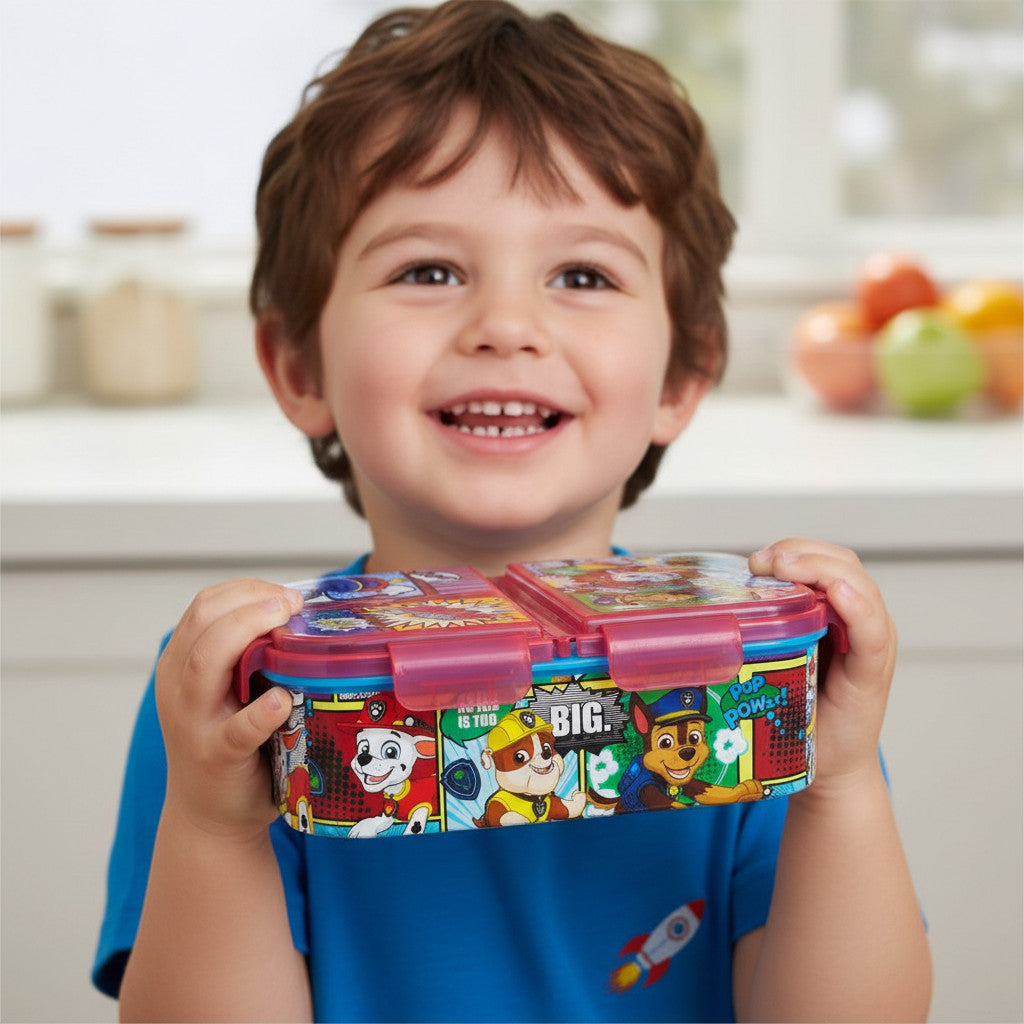 Porta Merenda Scuola con 3 scomparti Portamerenda in Plastica Bambini Pranzo Launch Box