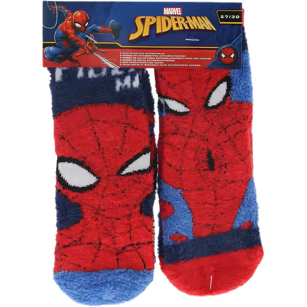 2 paia Calzini Antiscivolo Ufficiali Spider-Man - Calze Bambini Anti Scivolo