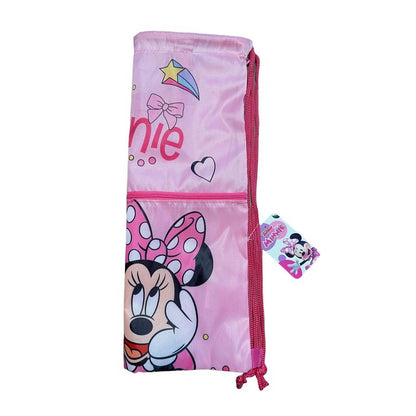 Sacca Sportiva con manici e tasca per Bambino, Borsa Coulisse Zaino per Asilo, Palestra, Piscina, Viaggio, Portascarpe ( MINNIE MOUSE)