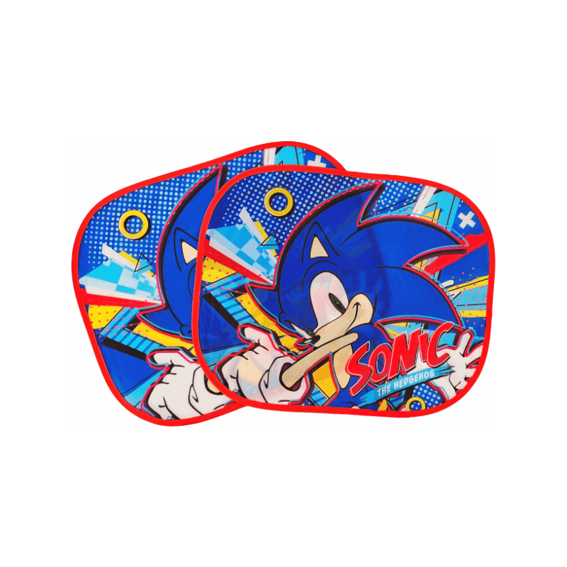 SONIC - Coppia di Tendine Laterali Parasole Auto Bambini con Ventose
