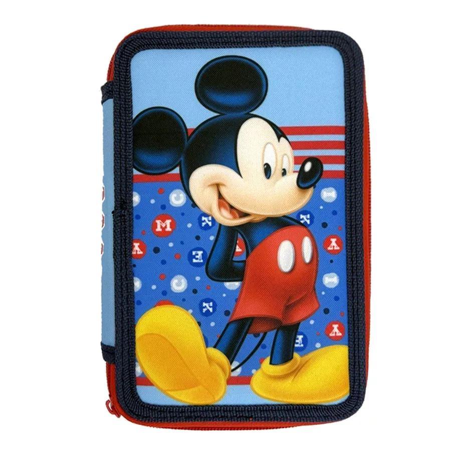 Portapenne Astuccio Triplo Borsellino Scuola e Asilo per Bambini e Ragazzi TOPOLINO